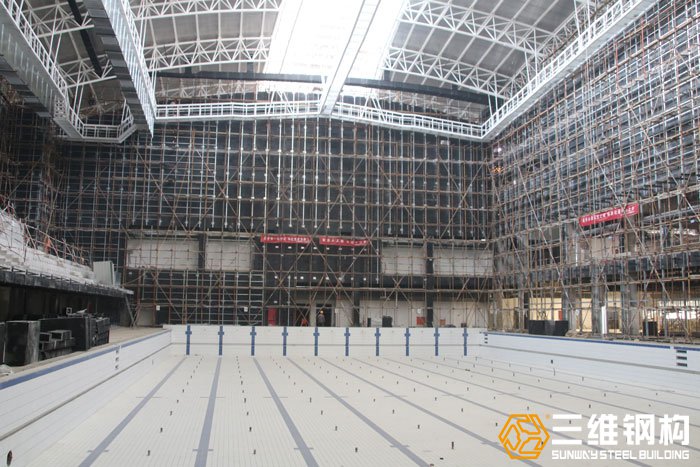 滕州全民健身游泳館鋼結(jié)構(gòu)工程項(xiàng)目?jī)?nèi)部結(jié)構(gòu)圖