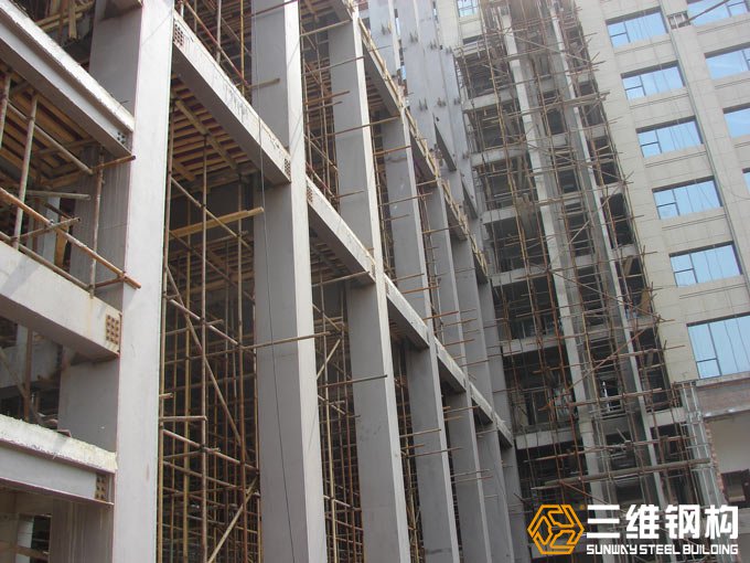 山東三維鋼結(jié)構(gòu)公司建造的濟(jì)南空軍招待所鋼結(jié)構(gòu)改建工程效果圖